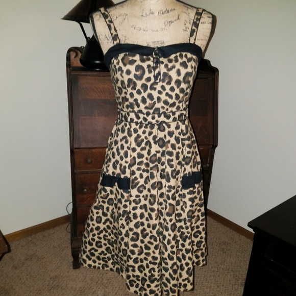 h and m leopard dress